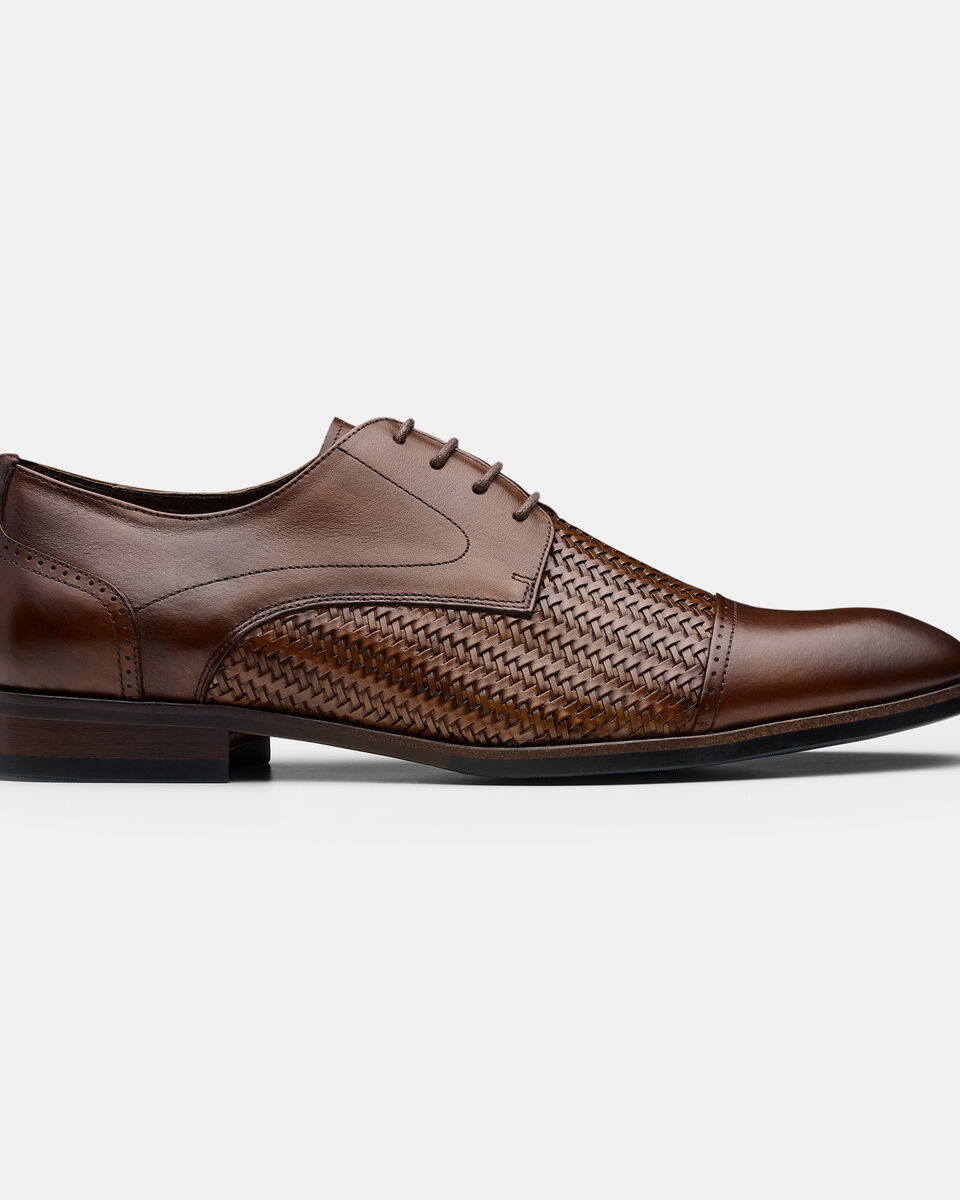 Cammron Leather Derby Shoe, Whiskey, hi-res